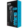 Braun rasoio 50-M4500cs batteria ricaricabile, tempo di ricarica 1 h, ioni di litio, numero di testine/lame di rasatura 3, nero/menta, Wet & Dry
