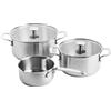 KitchenAid Acciaio inossidabile, set di pentole da 5 pezzi, lavabile in lavastoviglie