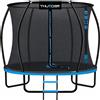 THUNDER® Thunder Trampolino da giardino Ultra 244 cm 8 ft rete interna 150 kg Nero Blu