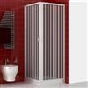 Rollplast Pinto Box doccia angolare Luna 100x100 cm in PVC a soffietto — maxi formato, Italy