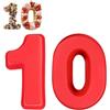 Guittly Stampi per torte a forma di numero 18, stampi 3D per torte a forma di numero grande, vassoi da forno per cottura in forno e anniversario di compleanno, in silicone per uso alimentare