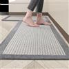 Cheerx Tappeti Cucina Lavabile Antiscivolo, Tappeto da Cucina in Cotone e Lino, Passatoia Assorbente, Tappeto Runner Facile da Pulire, per Sala da Pranzo, Lavanderia (Grigio, 50x120cm)