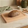 ASTREIN Tagliere per pane con griglia per briciole in legno massello di faggio | tagliere per pane con vassoio di raccolta | 40 x 25 cm | facile da pulire | Made in Europe (40 x 25 cm)