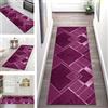 SGLGSTORE Tappeto Passatoia Cucina Antiscivolo Lavabile Tappeto Cucina Geometrico Rosa Runner 50X120CM Tappeti Runner Tappeto Corridoio ingresso interno Soggiorno Tappetino Cucina Durevole Tappetino zerbino