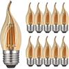 RANBOO Lampadine Vintage E27 Luce Calda Decori 4W Equivalenti 40W, Bianca Calda 2700K, 400 Lumen, Lampadina Candela E27 LED, Non Dimmerabile, Pacco da 10
