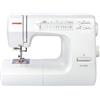 Janome Macchina da cucire resistente HD-5000 con corpo in alluminio, 18 punti, braccio libero e infila ago integrato (bianco)