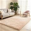 mcc direct Tappeto a pelo lungo super soffice, per soggiorno, camera da letto e cameretta dei bambini, marrone, 120 x 160 cm