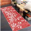 Siunwdiy Tappeto Cucina/Corridoio 3 Metri Antiscivolo Lavabile Stile Rustico Motivo Foglie - Rosso, Tappetino Pelo Corto per Soggiorno Ufficio Lavanderia Entrata Casa, Personalizzabile 50x300 cm