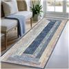 BORKOY Tappeto Corridoio Lungo 1.5 Metro Blu-marrone Passatoia Cucina Antiscivolo Lavabile Tappeto Runner per Ingresso Lavanderia Tappeto Morbido Pelo Corto Stile Géométriques Moderno 50x150cm