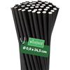 wisefood Cannucce di carta monouso - 100 pezzi Ø 8 mm x 24,5 cm - nero - cannucce stabili in carta, compostabili e biodegradabili - 100% senza plastica, ecologiche