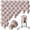 KADAX Set di 50 tappi in sughero sintetico, 16 mm, per chiudere ermeticamente bottiglie di vino e liquori, riutilizzabili, per fai da te