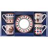 EASY LIFE Set 4 tazzine Espresso 100 ml con piattini Casino Royale