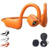 Generico 8mp Smart Camera Open-Ear Headset Eis Video, Ai, Ip54 Waterproof (Orange) | Open Ear Bluetooth 5.4 Wireless Earphones with AI Translation, Dual Mic, for Running, Cycling and Travel