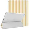 Lovmooful per iPad Air 3 / Pro 10.5 Custodia Carino Strisce-Giallo | Portapenne Carino,Striped Design,per Ragazze Donne,TPU morbido Tripla Piega Supporto Cover,Antiurto AntiGraffio Protezione