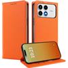 MOJIA Cover per Xiaomi Poco F9 Pro, [Forte Chiusura Magnetica] Case Portafoglio in Pelle PU Premium, Custodia a Libro per Telefono con Porta Carte. Arancia