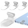 OneNine 4 tappi antipolvere compatibili con iPhone 14, 13, 12, 11, Pro, Mini, X, XS, XR, 7, 8, 6, Plus, Max, iPad Mini 4, 3, 2, silicone, trasparente, durevole, per porte