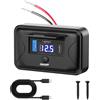 SRunDe Presa USB 12v Camper 3 Porte Doppio USB C 36W & USB-A 18W Prese Usb | Caricatore per Auto usb c con Interruttori Voltometro Presa usb-c da auto Incasso 12v Camion Barche Caravan Marine Golf Cart