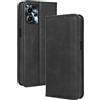RonRun Cover Motorola Moto G13, Custodia a Libro con Supporto Stand e Slot Porta Carte Case a Portafoglio Magnetica in Pelle PU Adatto per Motorola Moto G13, nero
