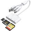 Ardaddyn 3 in 1 Lettore Schede SD per iPhone/iPad/Android/Mac Book/Computer/Tablet/Camera, Lettore Micro SD per SD/Micro SD/XD, Adattatore XD per Windows/Mac OS/Android/Linux/Chrome OS