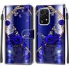 KENHONER Custodia per Honor 200 Lite 5G, Farfalla | Portafoglio Pelle PU, Magnetica, Resistente Agli Urti, Scomparto Carte Credito, Pieghevole, Flip Libro, Motivo
