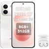XIAOMI Redmi Note 17 Pro Max 5G-Smartphone 8+512GB,Display 6,83 1.5K AMOLED, Snapdragon 6 Gen 5,Batteria 9210mAh+Ricarica 100W,Fotocamera 50MP OIS+Ultra,IP68,Blush di nuvola,Cuffie Bianco incluse