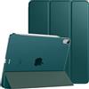 TiMOVO Cover per iPad Air 11 M4/M3/M2, Air 5a/4a Gen 10,9, Gemma Verde | Retro in PC, Rigido Semi-Trasparente, Auto Sveglia/Sonno