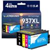 LUCROKINK Cartucce d'inchiostro 937, compatibili con cartucce 937e 937xl, confezione | Compatibile con Officejet pro 9110b 9120b 9130b 9720 9730