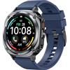TIMU Smartwatch Uomo, 1,45 HD Orologio Smartwatch Uomo con Chiamata Bluetooth 5.3, 114+ Modalità Sportive, Sonno/Cardiofrequenzimetro/Contapassi, IP68 impermeabile Smart Watch per Android iOS, Blu