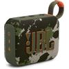 JBL Altoparlante Bluetooth GO4, ricarica USB C, IP67 antipolvere, impermeabile, compatibile con app, radiatore passivo, portatile, quadrato, JBLGO4SQUAD