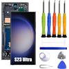 VUXYIT VUXYIT - Display LCD completo con cornice per Samsung S23 Ultra, SM-S918B/DS, SM-S918U, touch screen, digitalizzatore, con telaio, senza funzione di impronte digitali, strumento di riparazione