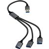 HENGBIRD adattatore usb da 1 a 3, Adattatore Splitter USB Multiplo con OTG per PC Laptop Auto, Splitter, Adattatore Hub a 3 Porte per Trasferimento Dati e Ricarica Compatibile con Mac iPhone Android