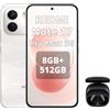 XIAOMI Redmi Note 17 Pro Max 5G-Smartphone 8+512GB,Display 6,83 1.5K AMOLED, Snapdragon 6 Gen 5,Batteria 9210mAh+Ricarica 100W,Fotocamera 50MP OIS+Ultra,IP68,Blush di nuvola,Cuffie nero incluse