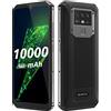 OUKITEL 10000mAh Batteria Smartphone OUKITEL K15 PLUS, Ricarica Rapida+Carica Inversa, 3GB+32GB, Tripla Fotocamera 13MP, Cellulare Android 10 Dual SIM, HD+ 6,52'', Face ID+Impronta Digitale NFC Nero
