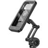 HOCO CA101 - Rider, supporto impermeabile per bicicletta/moto, adatto per telefoni cellulari entro 4,5-7 pollici, compatibile con iPhone, Samsung, Xiaomi, Oppo, Huawei, LG, colore: nero