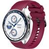 GIOPUEY Cinturini Compatibile con Oppo Watch X2, Morbido Silicone Cinturino [Resistente all'Usura] [Traspirante] - Red