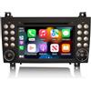 erisin Octa Core Android 14 Autoradio GPS Navigatore per Mercedes-Benz SLK Class R171 W171 Carplay IPS DSP Bluetooth Wifi SWC DAB+ GPS DAB+ DVD DVR Schermo tattile