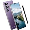 Maustron Smartphone Android R24 Ultra 8 GB + 256 GB, fotocamera 108 MP, batteria 7000 mAh, processore 10 core, impronta digitale sotto lo schermo e pennino (viola)