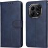 YUXING Cover per Xiaomi Redmi Note 15 5G/Poco M8 5G, Custodia a Libro | Pelle, Portafoglio, Blocco RFID, Porta Carte e Tasca Contanti, Chiusura Magnetica, Supporto, Antiurto-Blu