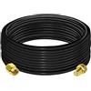 TUOLNK Cavo di Prolunga SMA RG58 32,8 Piedi (10 m) - Cavo Coassiale Maschio a Femmina per Antenna WiFi 3G 4G LTE - Wireless LAN RF Flessibile a Bassa Perdita per Radio CB