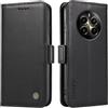 XINNI Cover per Realme 12+ 5G Custodia | Semplice Cellulare Libro Antiurto Flip Pelle PU/TPU Magnetica Case