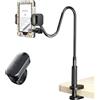 Locthal Supporto lungo per tablet Kindle con telecomando ad anello per girare le | Supporto a collo di cigno per leggere a letto con clicker, accessori regalo per lettori compatibile con iPad iPhone Fire HD