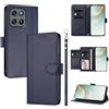 linsuyu Cover Compatible con Motorola Moto G67 Power / G57 Power / G100 2025 / G100S 2025 【Design a portafoglio due scomparti per carte】 Custodia per cellulare Blue