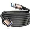 MOGOOD Cavo Prolunga USB 3.0 (8M) Maschio USB A a Femmina USB A 5Gbps | Prolunghe USB Maschio Femmina in Lega Zinco per Disco Rigido Esterno Stampante Webcam Chiavetta USB Tastiera Fotocamera PS5