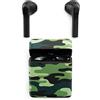 Music Sound | TWS Capsule | Cuffiette Auricolari Bluetooth con Custodia di Ricarica - PlayTime 3h - Fantasia Camouflage