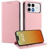 MOJIA Cover per Xiaomi Poco F9 Pro, [Forte Chiusura Magnetica] Case Portafoglio in Pelle PU Premium, Custodia a Libro per Telefono con Porta Carte. Rosa