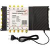 Premium X PremiumX Commutatore Satellitare 5/8 SAT Multiswitch per la Ricezione di Una Posizione satellitare - 8 Uscite per Otto Ricevitori Digitale