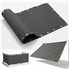 AJALGZ Frangivisto Balcone 0.6x2.5m Antracite - Telo Copri Ringhiera Impermeabile e Antivento, Protezione Privacy e UV con Occhielli e Fascette per Ringhiere, Terrazza e Giardino