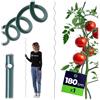 KADAX Asta a spirale per pomodoro, 180 cm x 6 mm, asta a spirale in acciaio con rivestimento in plastica, asta per pomodori e piante rampicanti