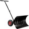 Wiltec Spazzaneve manuale con ruote, pala neve 74x43 cm ruota 10, Carrello sgombraneve