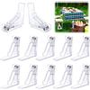 YUEYUAN 20 Pezzi Trasparente Clip per Tavolo in Plastica Clip per Tovaglia Regolabile Fermatovaglia Trasparente Supporto perTavoli Esterni Feste in Giardino Terrazzo Barbecue Picnic